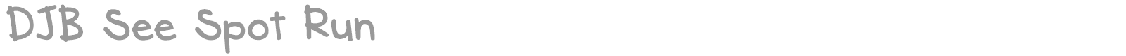 DJB See Spot Run font preview
